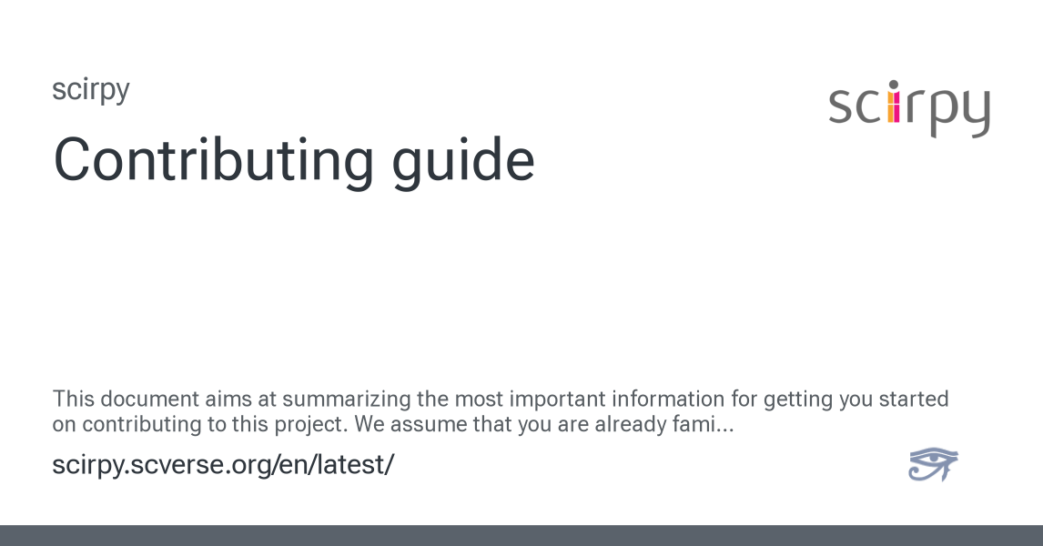 Contributing guide — scirpy