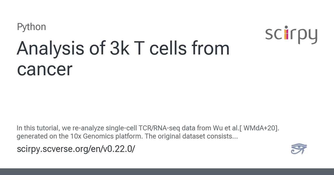Analysis of 3k T cells from cancer — scirpy