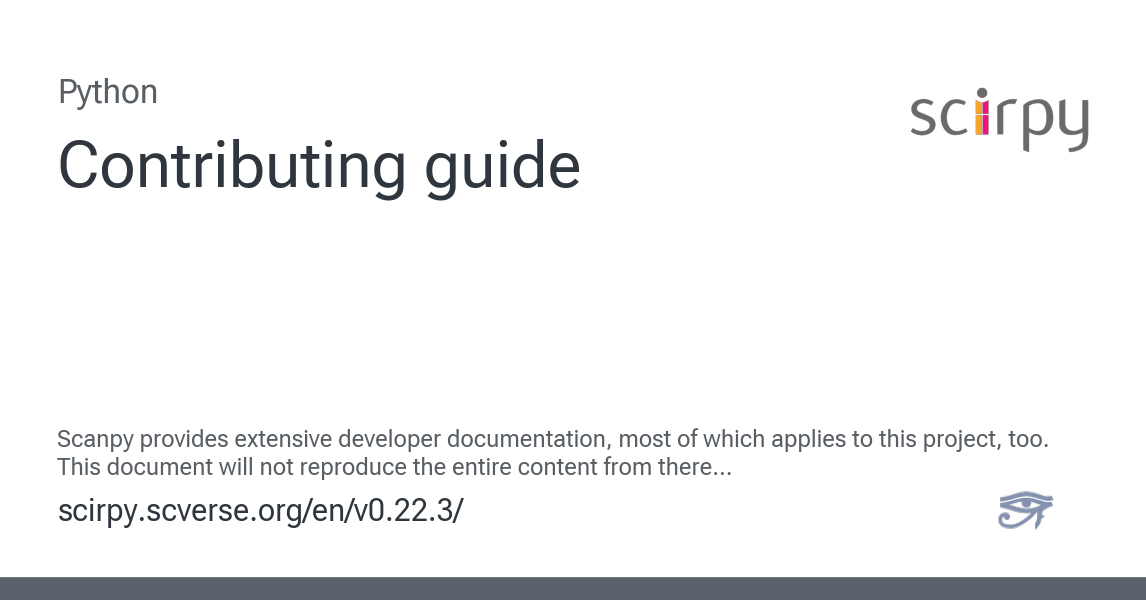 Contributing guide — scirpy
