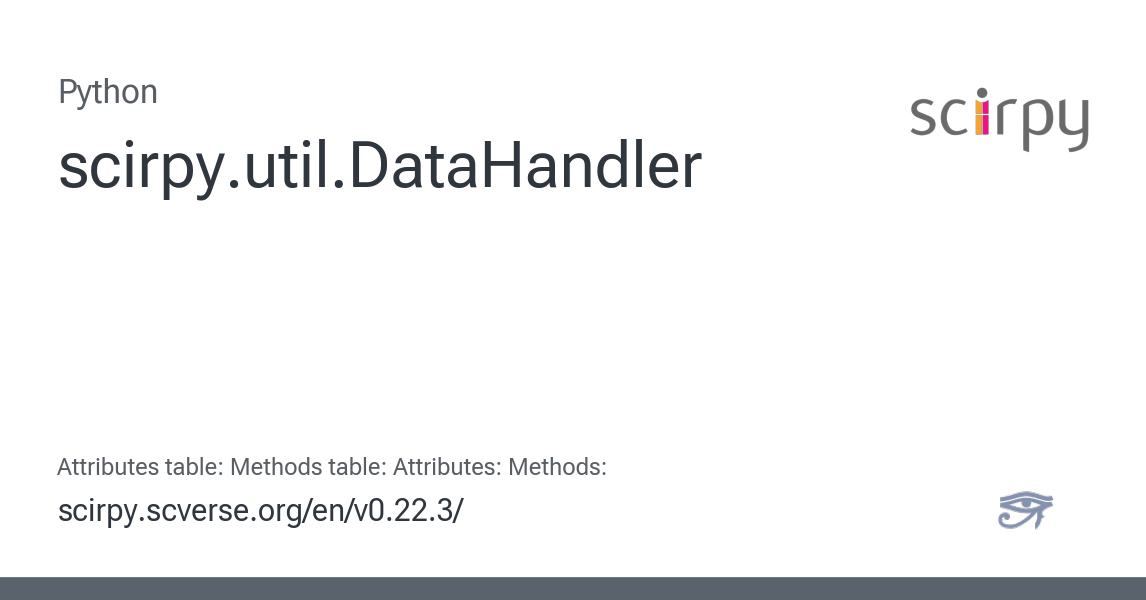 scirpy.util.DataHandler — scirpy